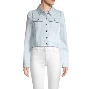 Kate spade denim jacket with puff sleeve